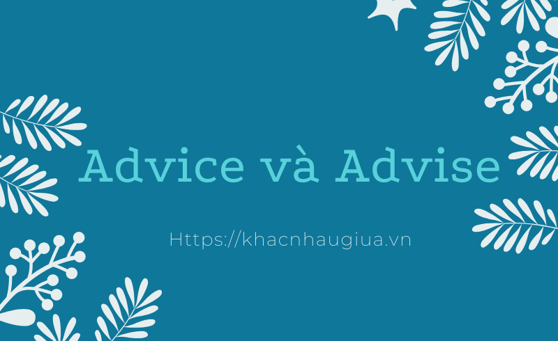khác nhau giữa advise và advice