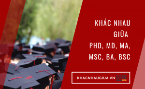 PhD, MD, MA, MSc, BA, BSc khác nhau như thế nào?